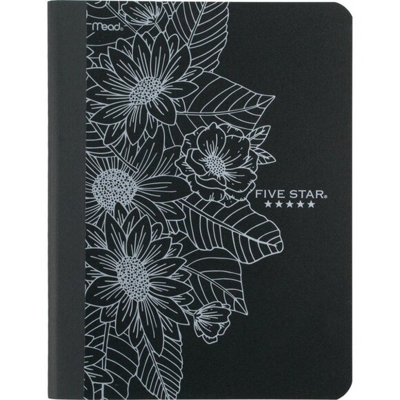 Five Star College Ruled Composition Notebook Floral Sunflower Linework 3-Pack - Picture 4 of 4